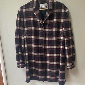 Jones New York Women's Plaid Blazer - Black, Red, and Cream